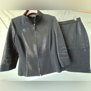 St John Sequin & Santana Skirt & Jacket